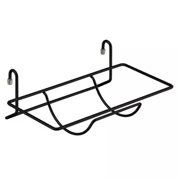 полка для рейлинга для бумажного полотенца 300х210х110мм черный матовый