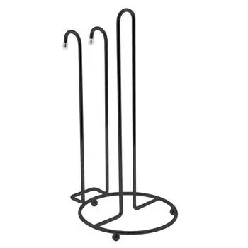 полка для рейлинга для бумажных полотенца 2в1 130x153x290мм черный матовый