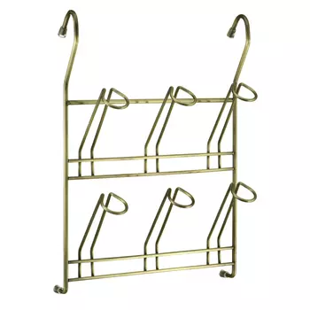 полка для рейлинга для кружек 250х90х345мм античная бронза