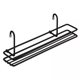 полка для специй короткая, черный матовый