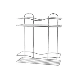 полка для ванной прямая 2-х ярусная OFELIS Volna хром