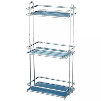 полка для ванной прямая 3-х ярусная VITARTA Palermo синий хром
