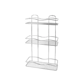 полка для ванной прямая 3-х ярусная OFELIS Volna хром