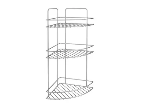 полка для ванной угловая трехуровневая METALTEX Reflex polytherm