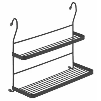 полка двухъярусная для рейлинга TODELIA 340х150х303мм черный матовый