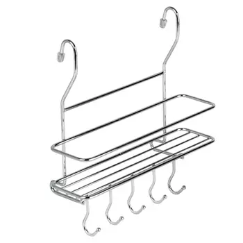 полка для рейлинг с крючками 265х100х270мм хром