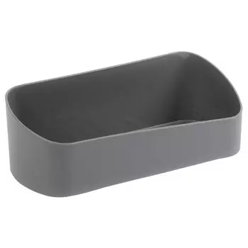 полка прямая 26х12х9см клеевой крепеж пластик серая