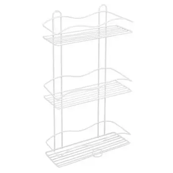 полка прямая для ванной Volna 3-х уровневая 30х12,5х54см белая