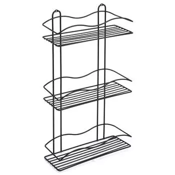 полка прямая для ванной Volna 3-х уровневая 30х12,5х54см черная