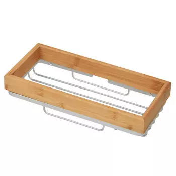 полка прямая одноярусная GROMELL Lembeh алюминий бамбук