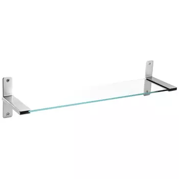полка прямая OFELIS Home нержавеющая сталь стекло хром