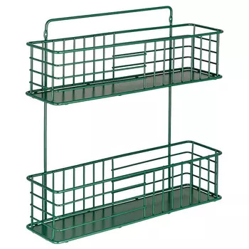 полка прямоугольная Infinity 2 яруса 38х40х11см зеленая