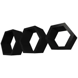 полка QWERTY Москва 300х260х100мм чёрный МДФ