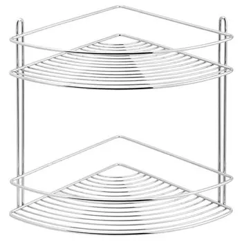 полка угловая 2-х ярусная 21,8х21,8х31см хром
