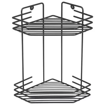полка угловая 2-ярусная РЫЖИЙ КОТ металл графит