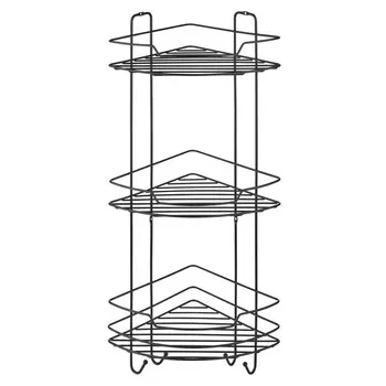 полка угловая 3-х ярусная ЧМЗ Лофт 22,2х22,2х63,8см черная