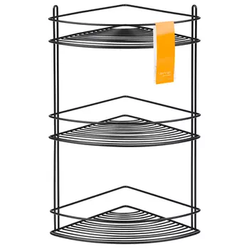 полка угловая 3-х ярусная VERRAN 22х22х47см черная