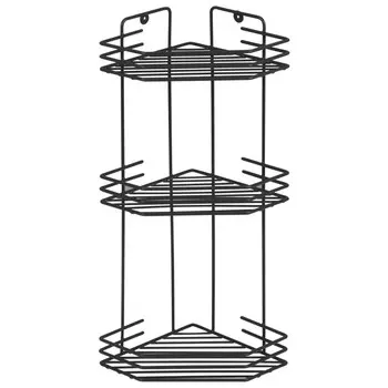 полка угловая 3-ярусная РЫЖИЙ КОТ металл графит