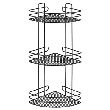 полка угловая 3-уровневая ЧМЗ 22х22х56см черная