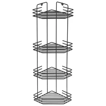 полка угловая 4-ярусная РЫЖИЙ КОТ металл графит