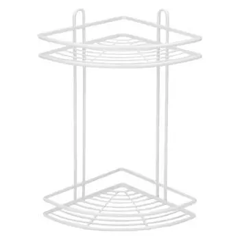 полка угловая для ванной Clio 2-х уровневая 20х20х40см белая