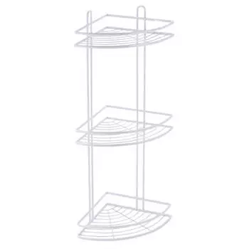 полка угловая для ванной Clio 3-х уровневая 20х20х60см белая