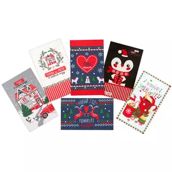 полотенце кухонное ДОЛЯНА Новый год-1 35(38)х60см в ассортименте /разные рисунки/