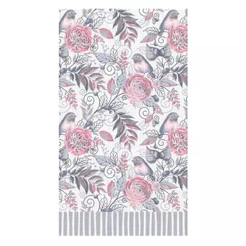 полотенце кухонное ваф. VEROSSA Птички серые вид 1 40х70см, арт.757410