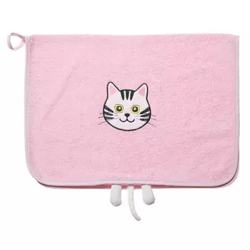 полотенце махр. NAT Муся/Тиша 30х60см розовое в ассортименте (разные рисунки), арт.80356