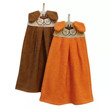 полотенце махр. Собачка 35х43см в ассортименте (разные цвета), арт.1313-собачка