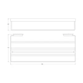 полотенцедержатель ARTWELLE Regen с нижним держателем 60 см хром