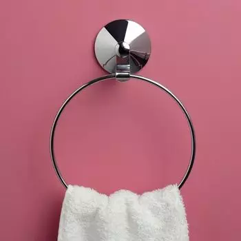 полотенцедержатель VERRAN Real кольцо вакуумные присоски хром