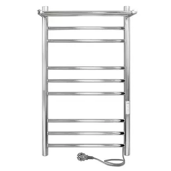 полотенцесушитель электрический INDIGO Line Trinity 800х400мм 115Вт таймер хром с полкой