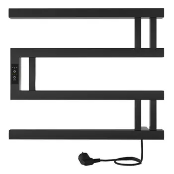 полотенцесушитель электрический INDIGO Muza 400х500мм 64Вт таймер черный муар