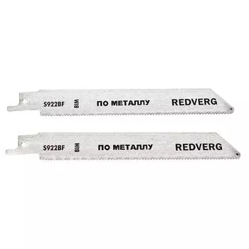 полотно для сабельной пилы REDVERG S922BF BIM по металлу 150 мм 2 шт