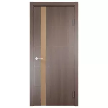 полотно дверное CASAPORTE Турин 03 ПО 800мм экошпон Дуб фремонт вералинга стекло лакобель мокко