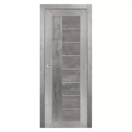 полотно дверное Дифорд МЛ-17 Замша серая стекло сатинато 200х60см ПВХ
