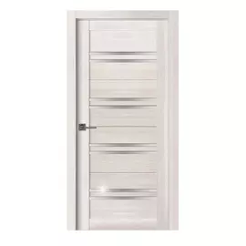 полотно дверное ДВЕРИ ГУД D1 ПО 600мм Перламутр светлый ПВХ стекло сатинат
