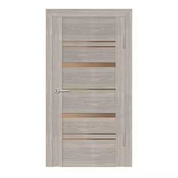полотно дверное ДВЕРИ ГУД Х1 ПО 800мм Дуб шале ПВХ стекло сатинат