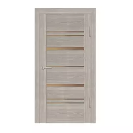 полотно дверное ДВЕРИ ГУД Z3 ПО 800мм Шале седой ПВХ стекло зеркало бронза