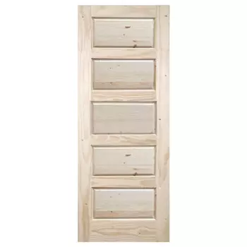 полотно дверное Горизонталь глухое 200x80см массив хвои сорт А без покрытия