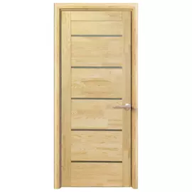 полотно дверное РЖЕВДОРС Eco 9001 ПО 700мм массив сосны без покрытия стекло матовое закаленное