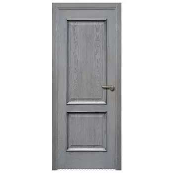 полотно дверное РЖЕВДОРС Вельми 1 109 ПГ 700мм Серая патина шпон дуба лак глухое