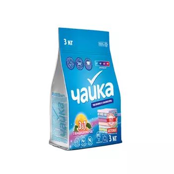порошок стиральный ЧАЙКА 3в1 с кондиционером универсал 3кг