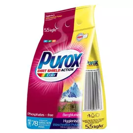 порошок стиральный PUROX CLOVIN Color безфосфатный 5,5кг автомат