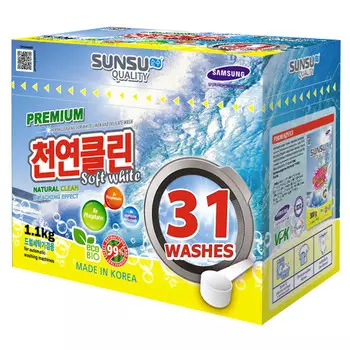 порошок стиральный SUNSU QUALITY для белого белья 1,1кг