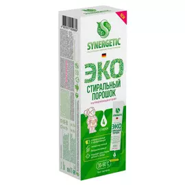 порошок стиральный SYNERGETIC Эко Универсальный 4 стика 100г концентрат