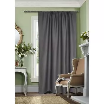 портьера блэкаут ТД Текстиль, 140х260 см, серая