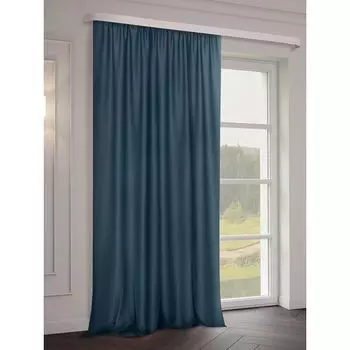 портьера блэкаут ТД Текстиль, 200х260 см, синяя