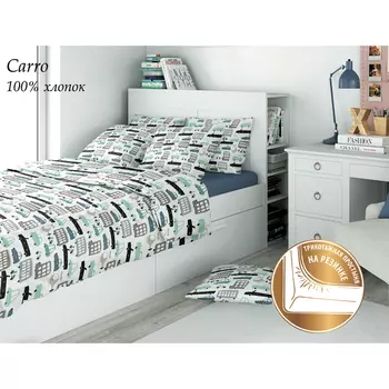 постельное белье 1,5сп AMORE MIO Eco Cotton бязь 1 нав.50х70см, арт.15033